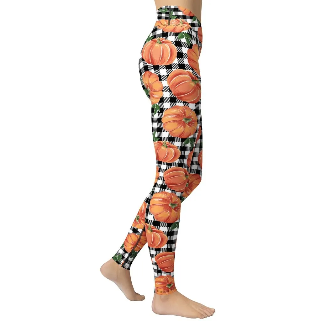 Thanksgiving Pumpkins Yoga Leggings