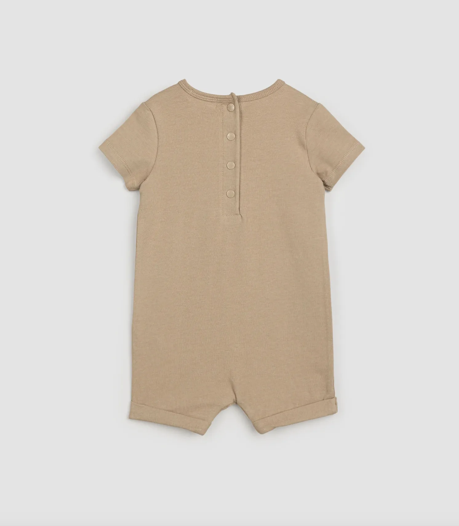 The Basics Latte Shorts Romper - BABY