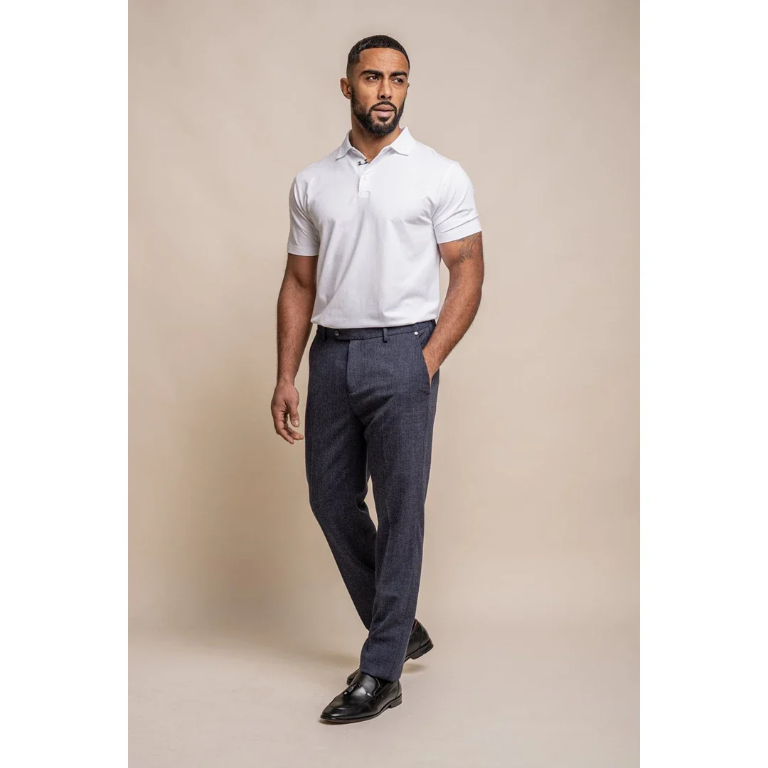 Tokyo - Men's Navy Blue Trousers