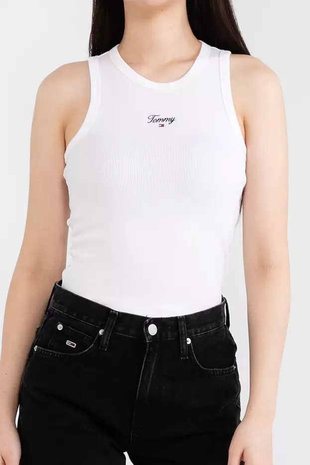 Tommy Hilfiger Script Logo Slim Tank Top - Tommy Jeans