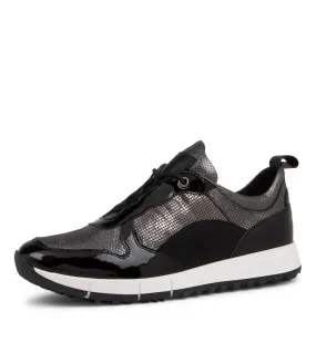 TOP END Joya Black Patent Leather Sneakers