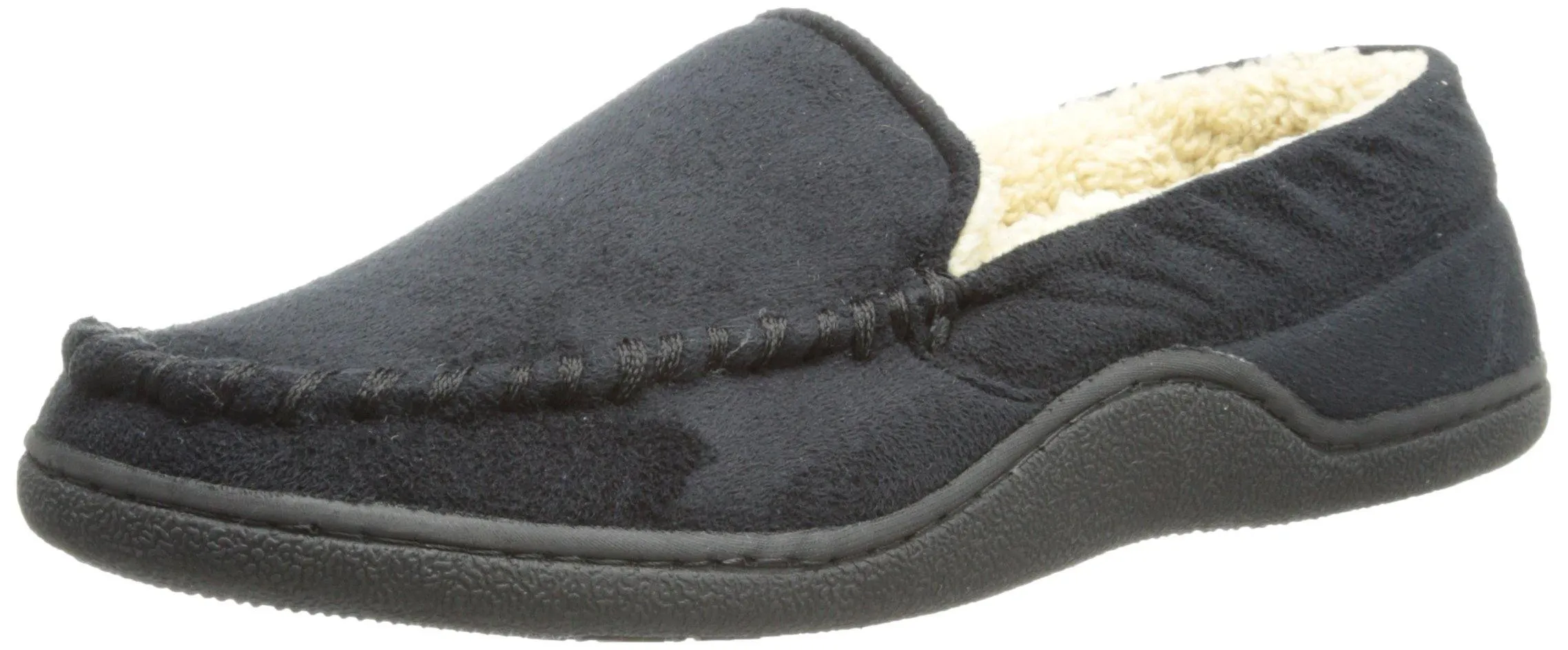 Totes Men's Microsuede Slipper with Sherpa Lining  