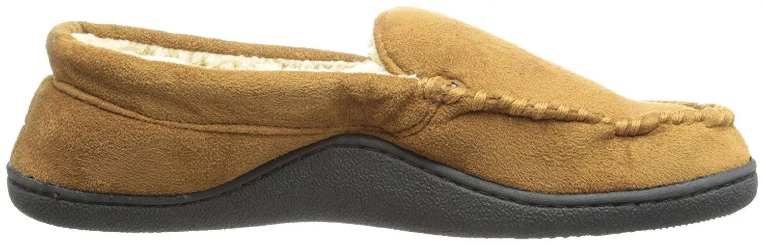 Totes Men's Microsuede Slipper with Sherpa Lining  