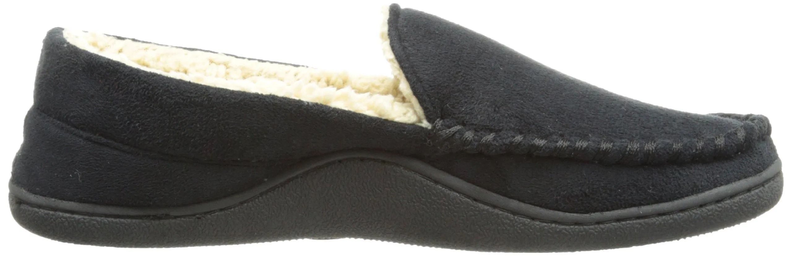 Totes Men's Microsuede Slipper with Sherpa Lining  