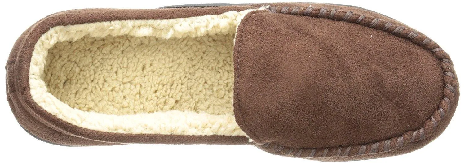 Totes Men's Microsuede Slipper with Sherpa Lining  