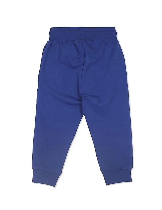 U.S. Polo Assn. Kids Boys Blue Elasticized Waist Logo Joggers