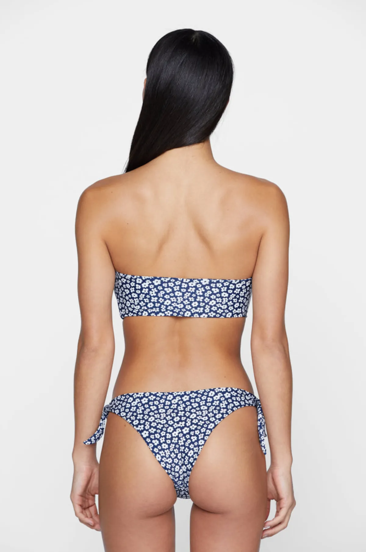 Valencia Bikini Bottom - Blue/White Floral