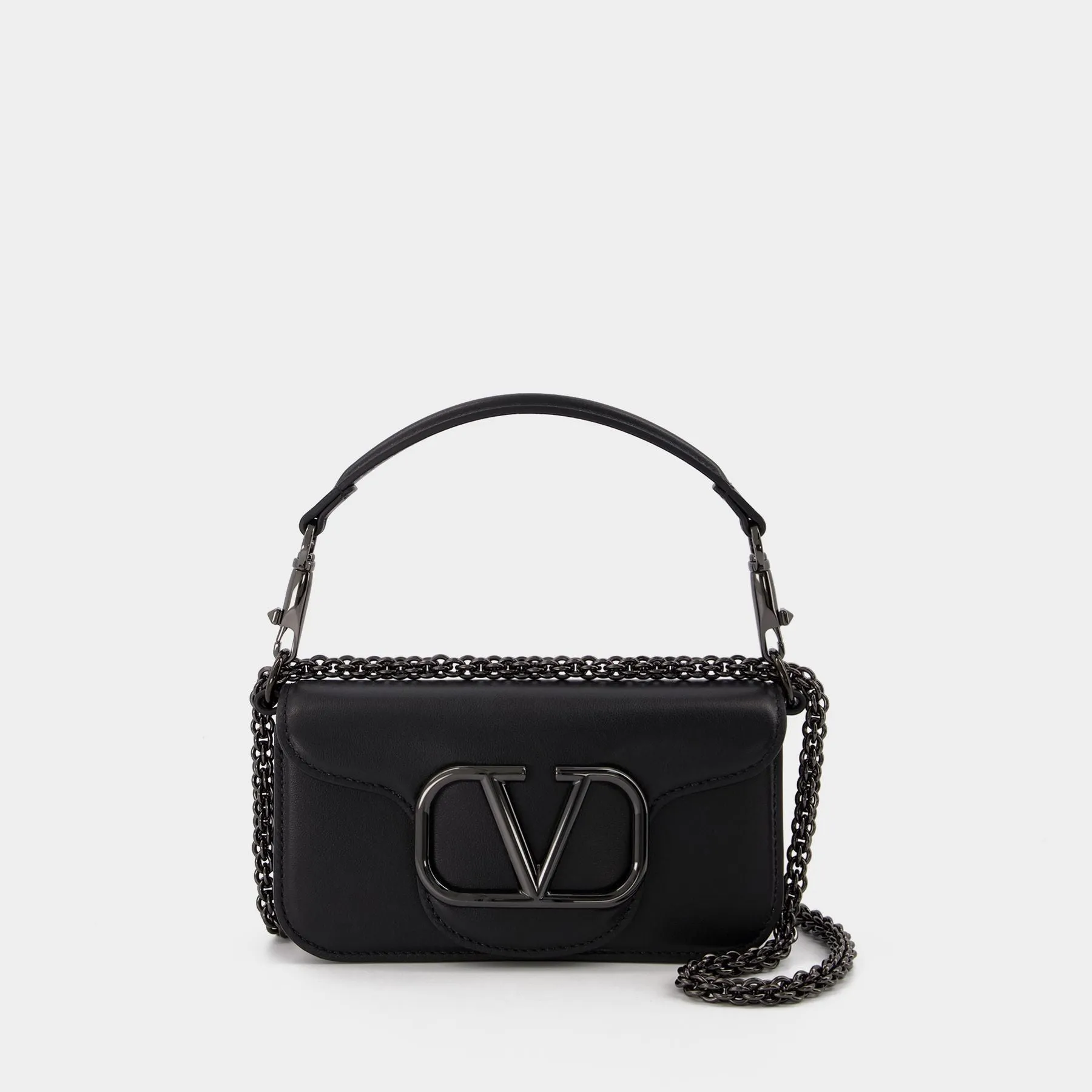 Valentino Garavani  Loco' Small Bag in Black Leather