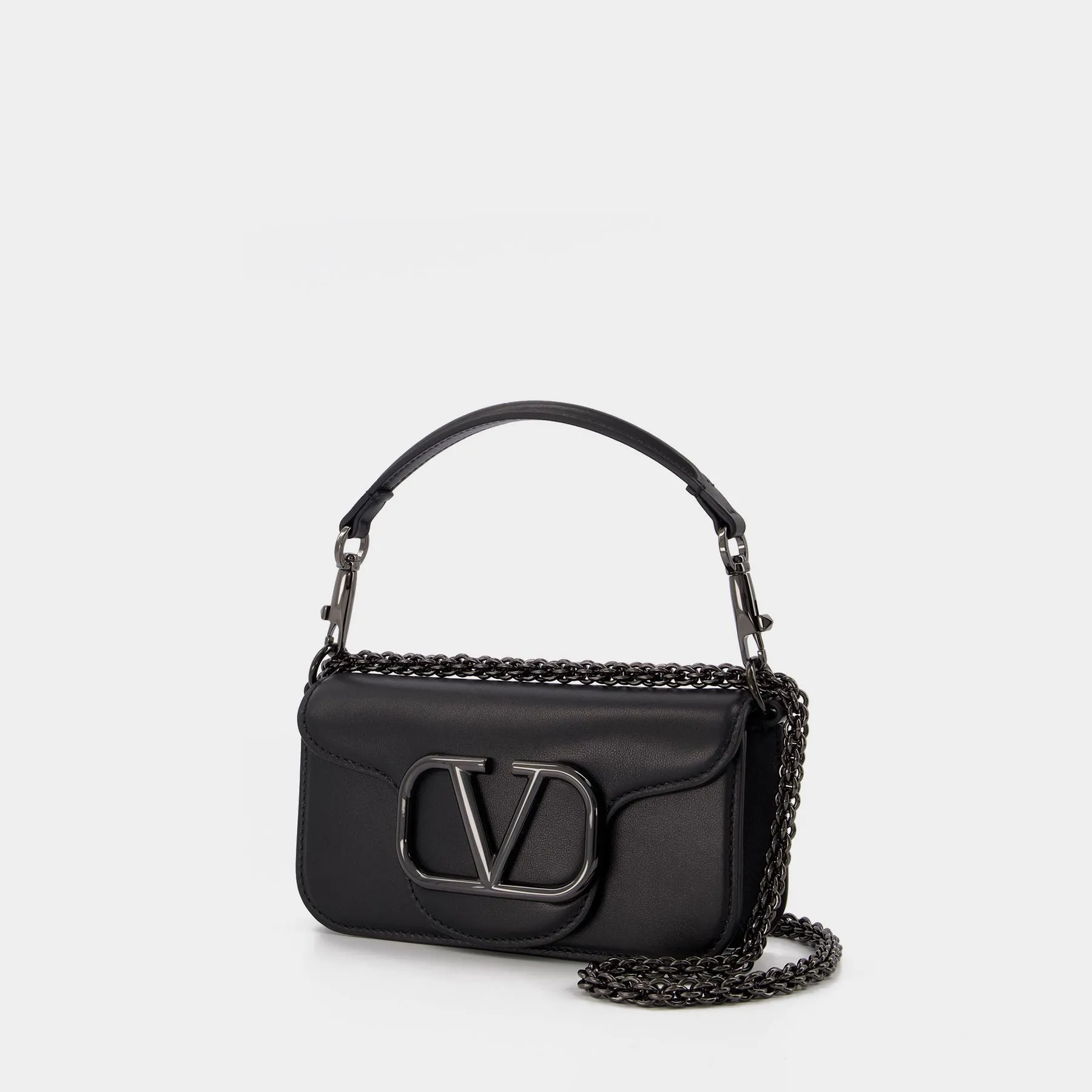 Valentino Garavani  Loco' Small Bag in Black Leather