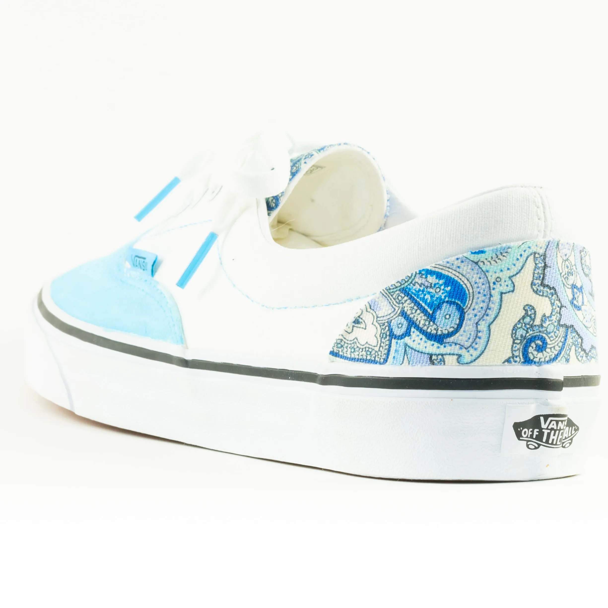 Vans Authentic Leather Low Top Custom White 'Sky Paisleys' Edition