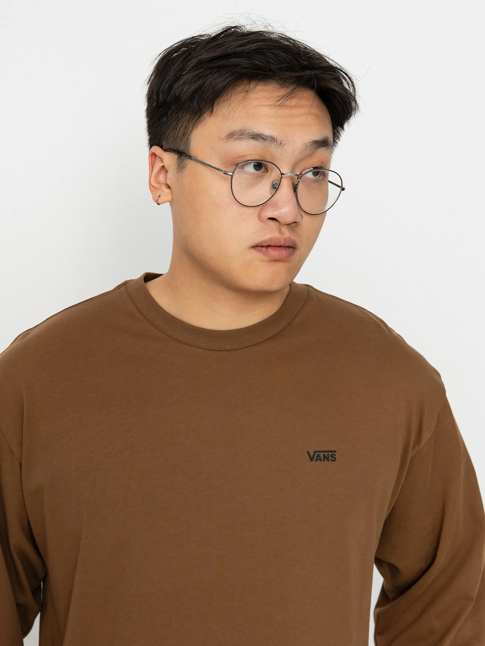 Vans Left Chest Hit Longsleeve (coffee liquer/black)