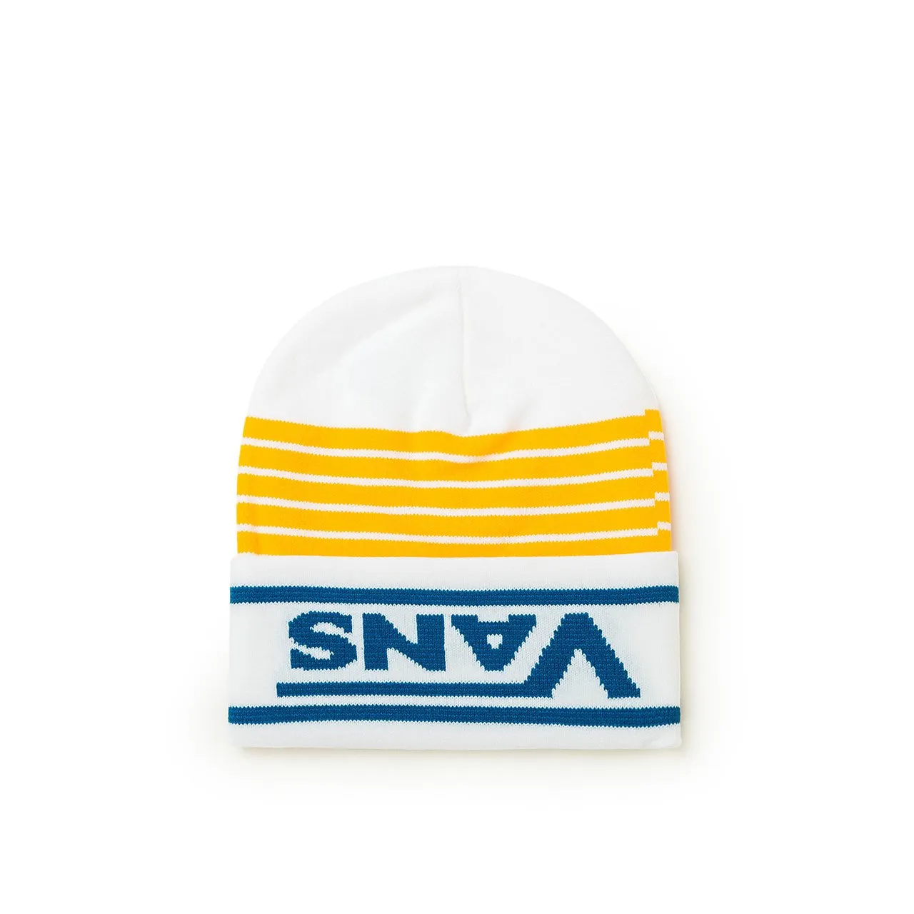 vans vault x aries wm vault beanie (white/yellow)