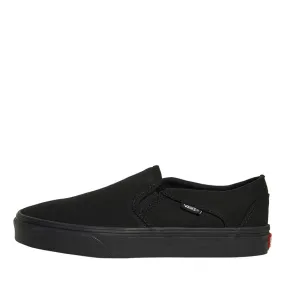 Vans Womens Asher Slip-On Trainers Black/Black