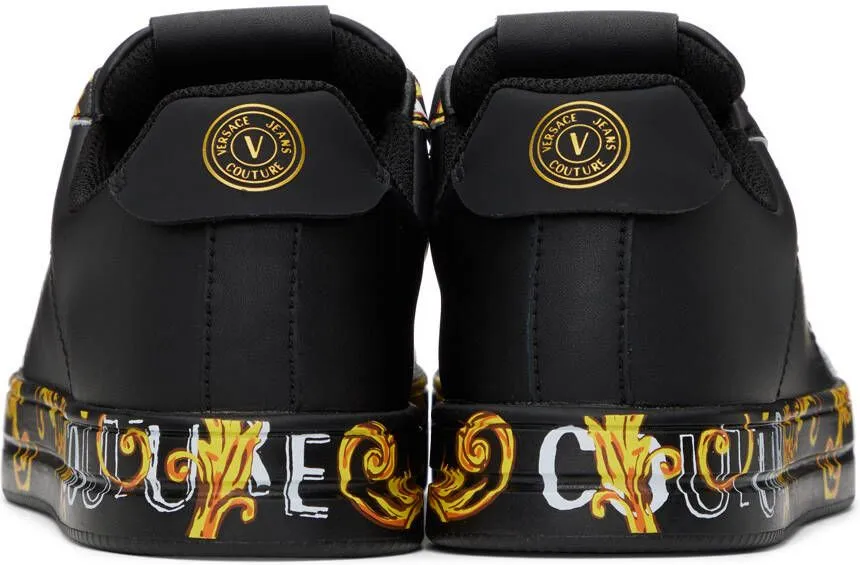 Versace Jeans Couture Black & Gold Court 88 Sneakers