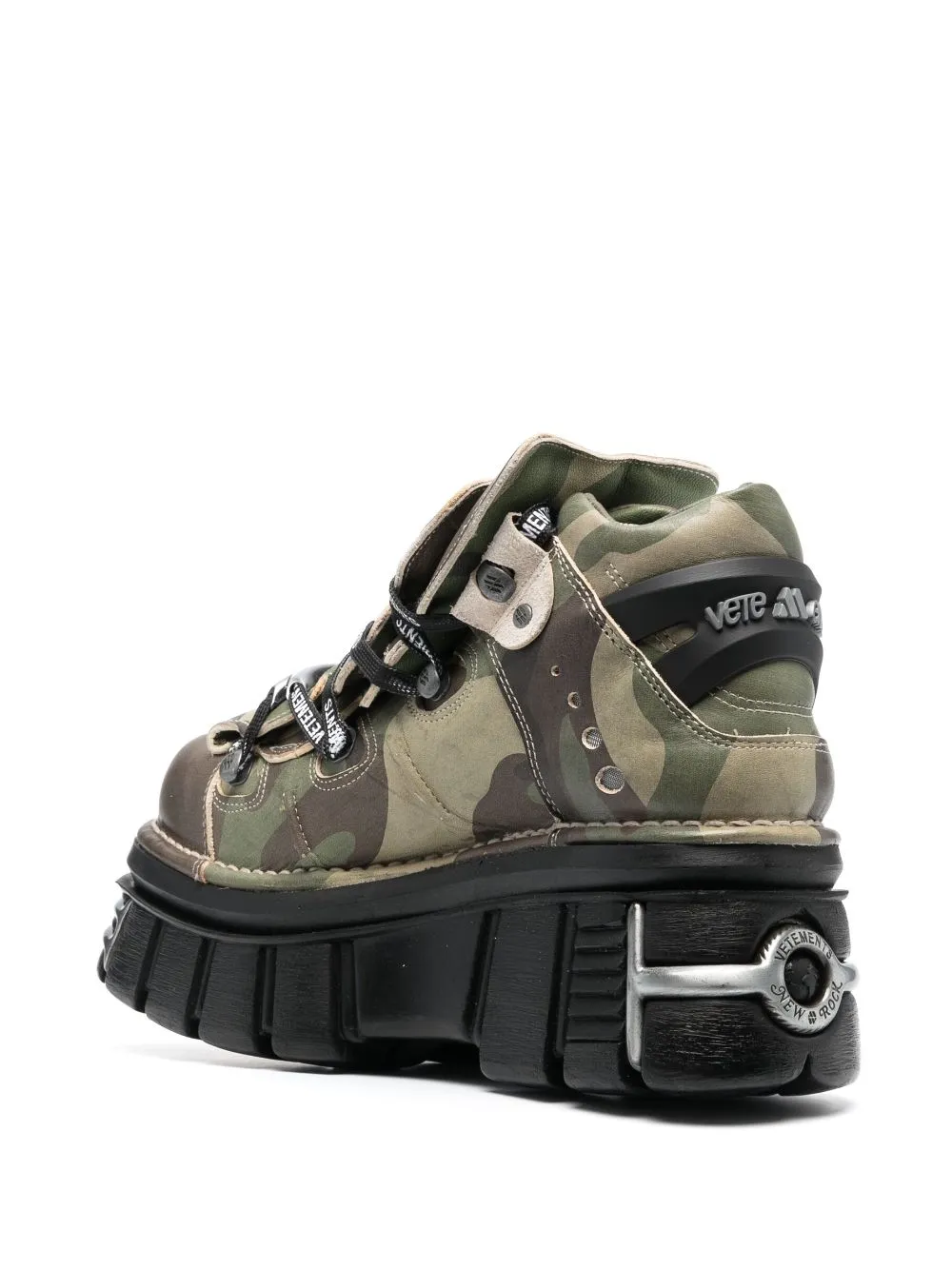 Vetements X New Rock    Vetements X New Rock Leather Platform Sneakers