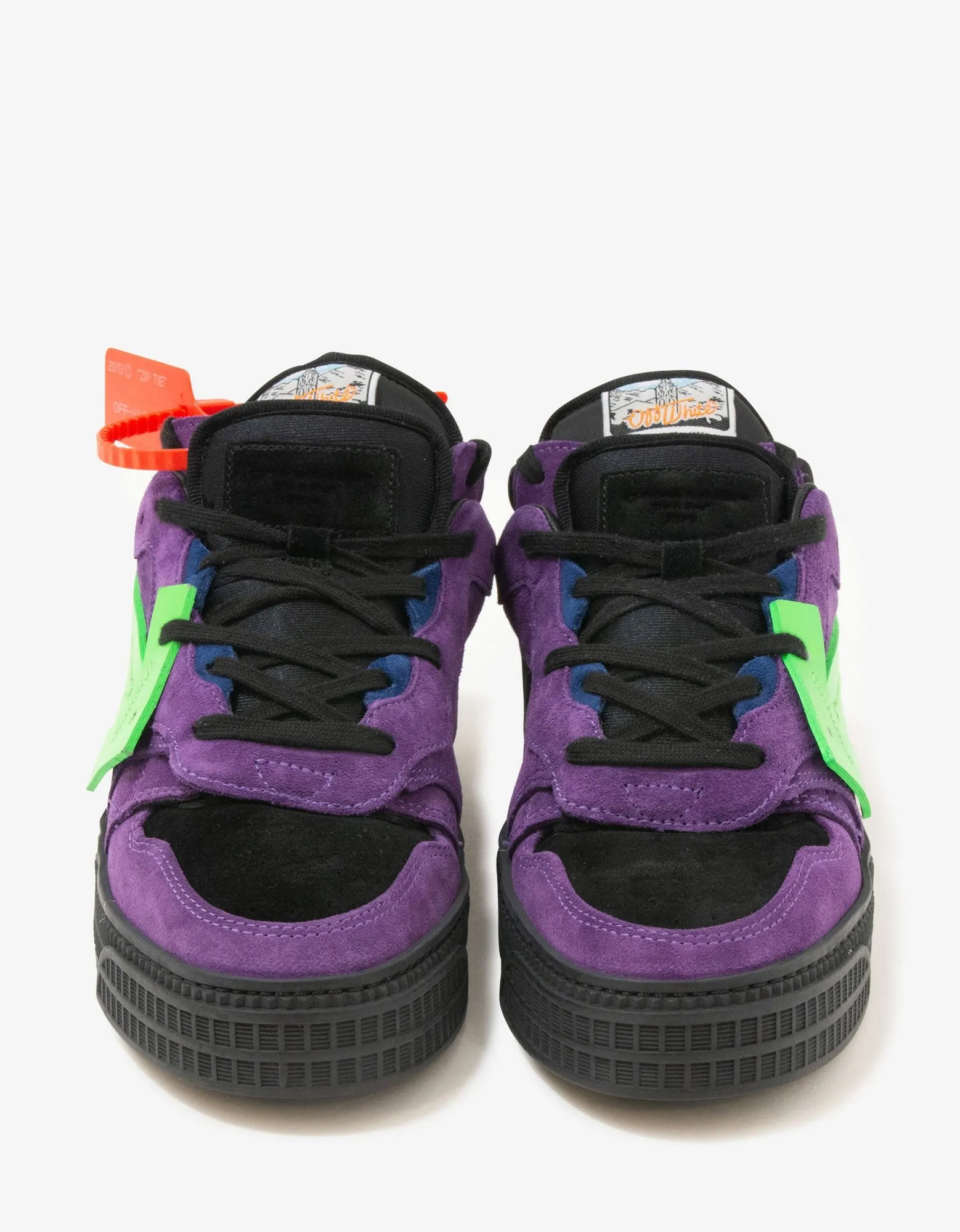 Violet & Green Off-Court Low Trainers