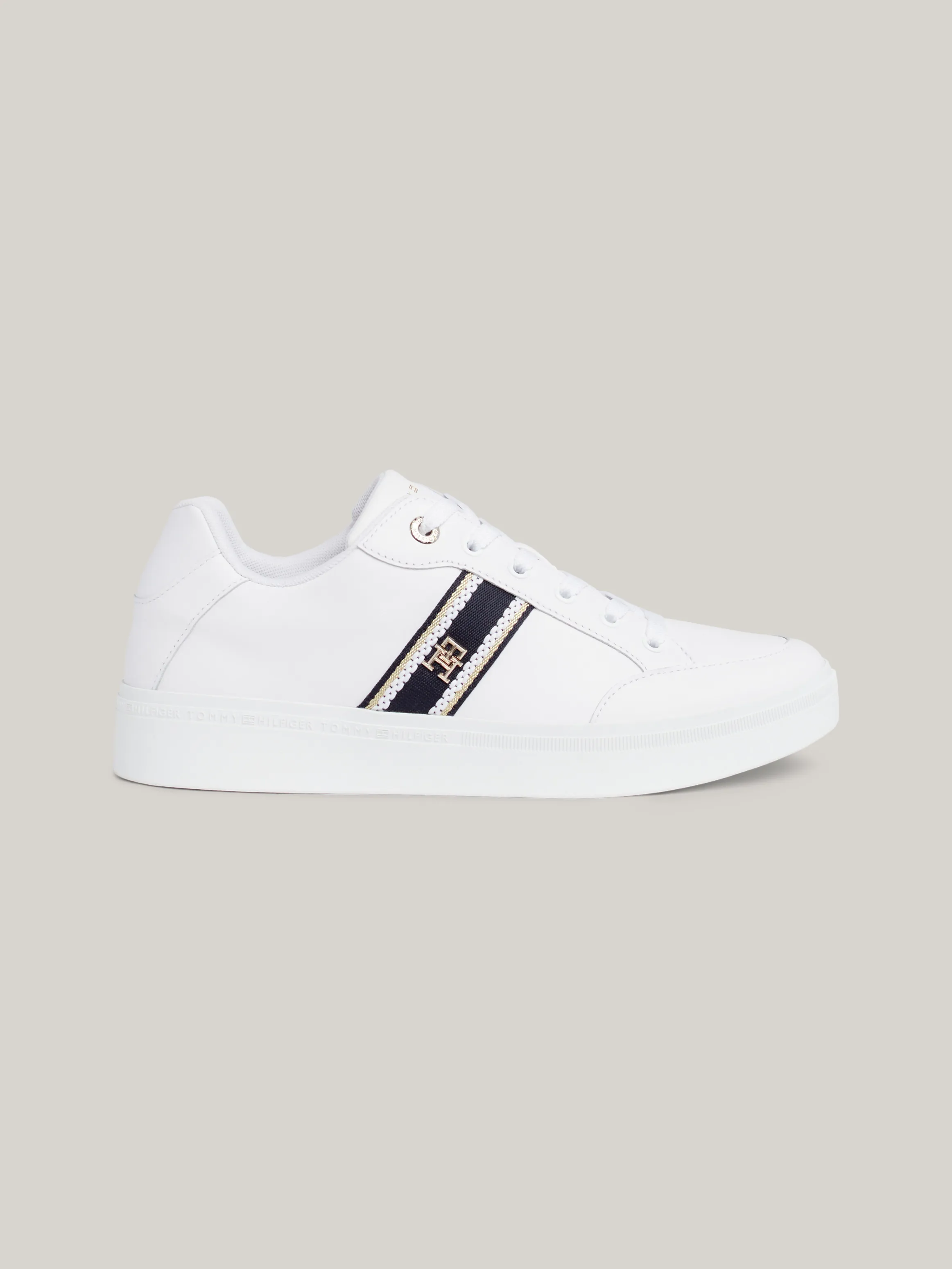 Webbing Leather Court Trainers | Sneakers | Tommy Hilfiger