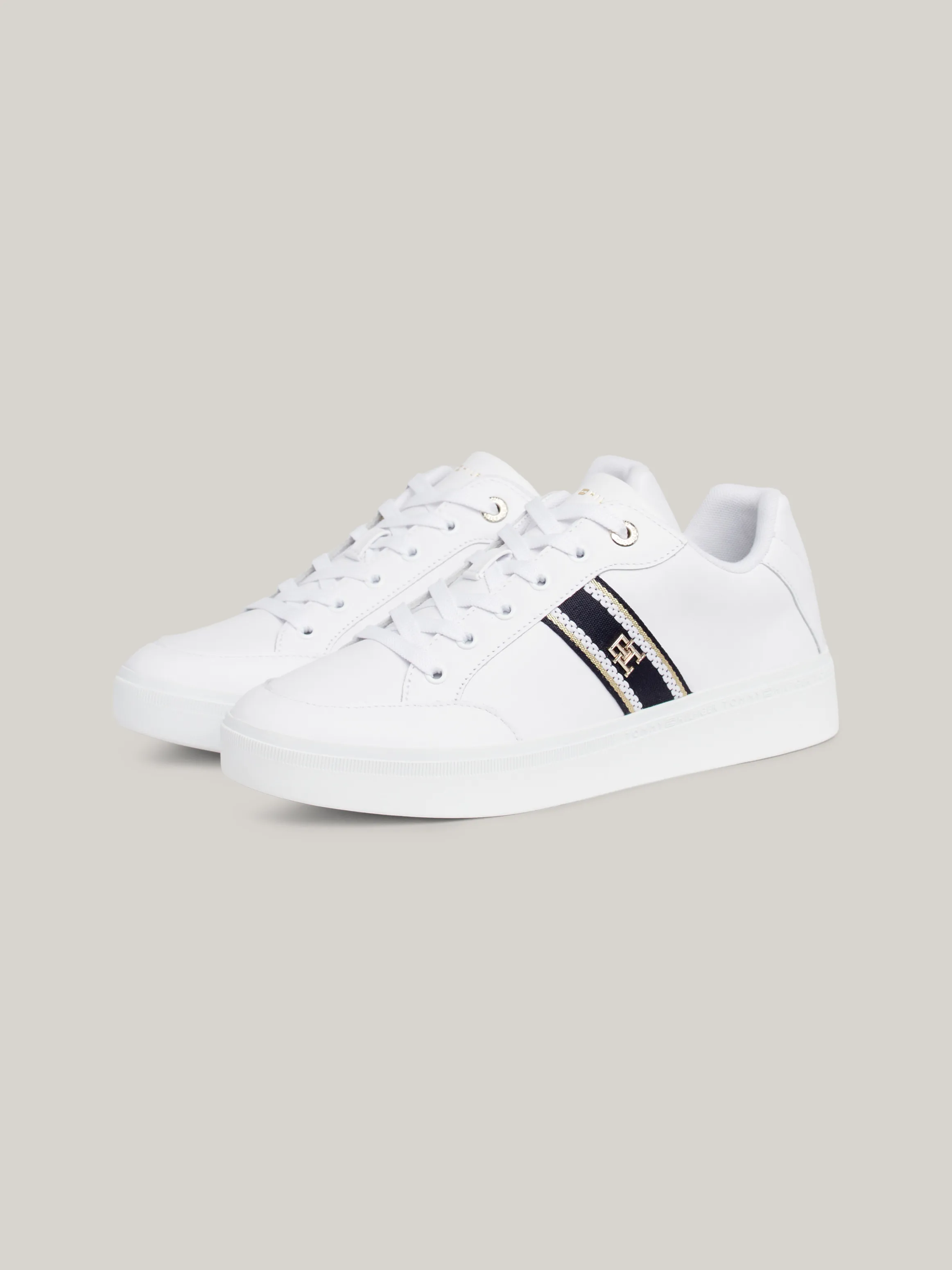 Webbing Leather Court Trainers | Sneakers | Tommy Hilfiger