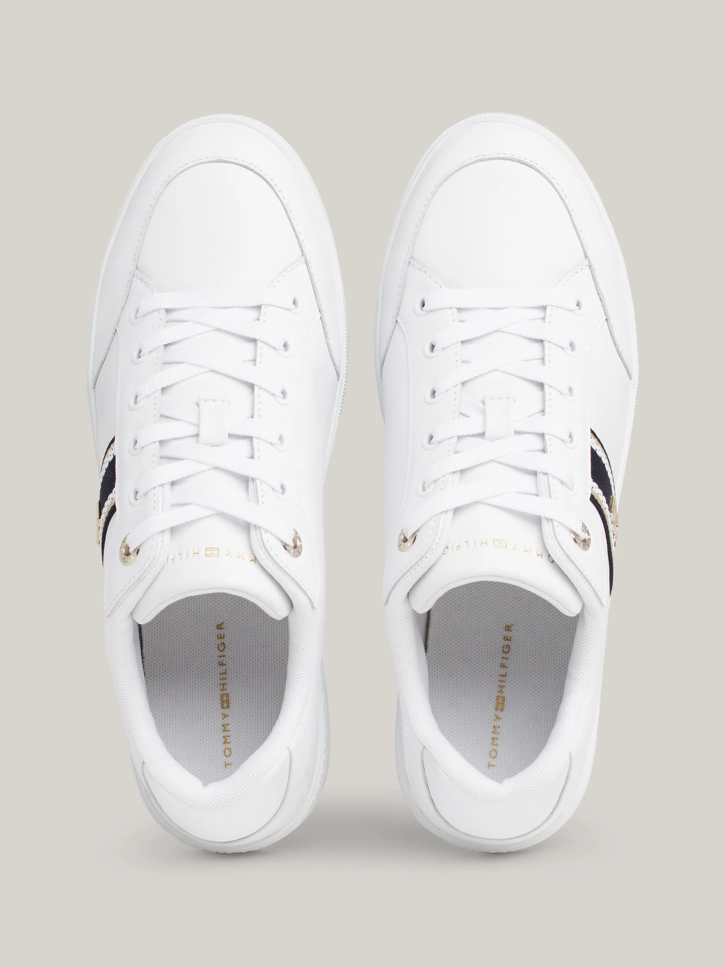 Webbing Leather Court Trainers | Sneakers | Tommy Hilfiger