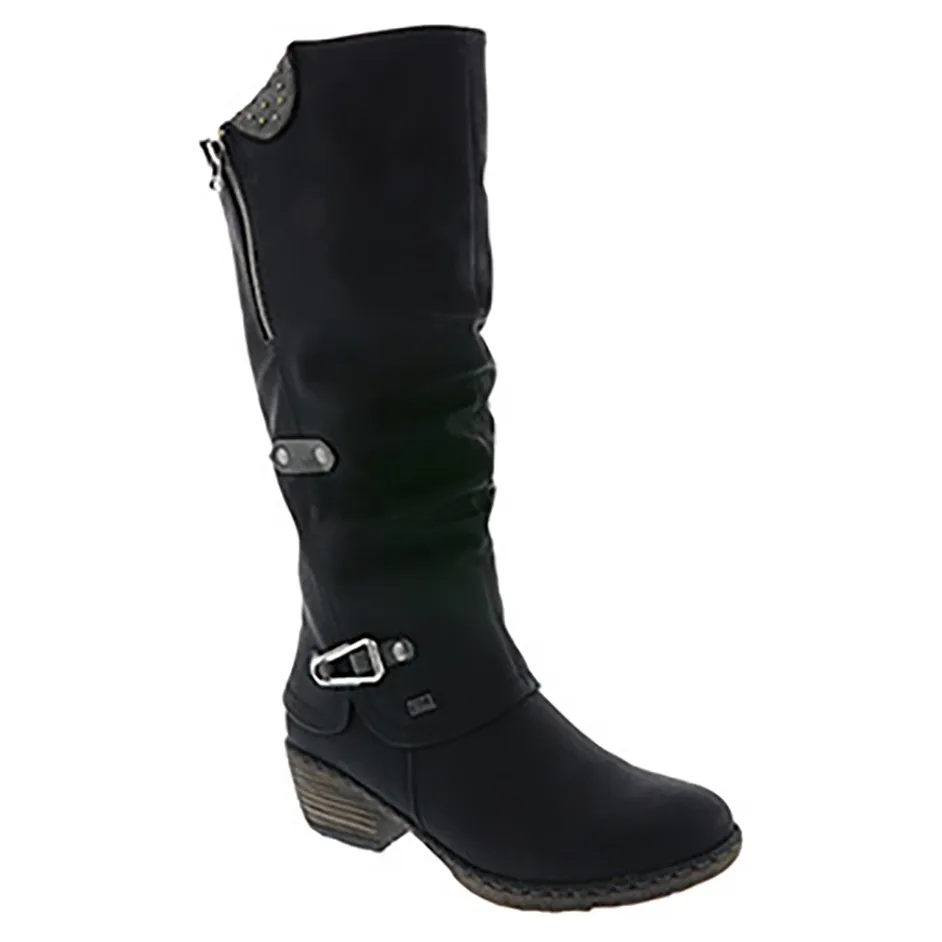 Women’s Rieker Bernadette 52 Tall Boot – Black/Smoke