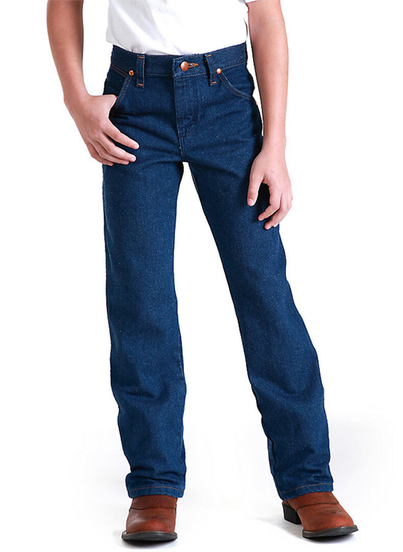 Wrangler Boys Cowboy Cut Prewash Jeans in Prewashed Indigo